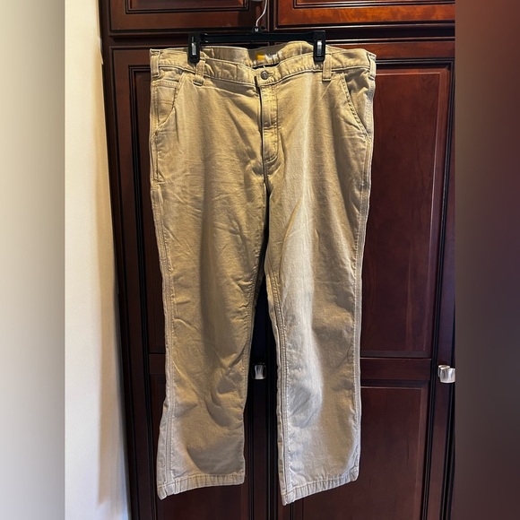 Carhartt Other - CARHARTT Pants Mens 42x30 Brown Relaxed Fit Canvas Carpenter Cargo Pants